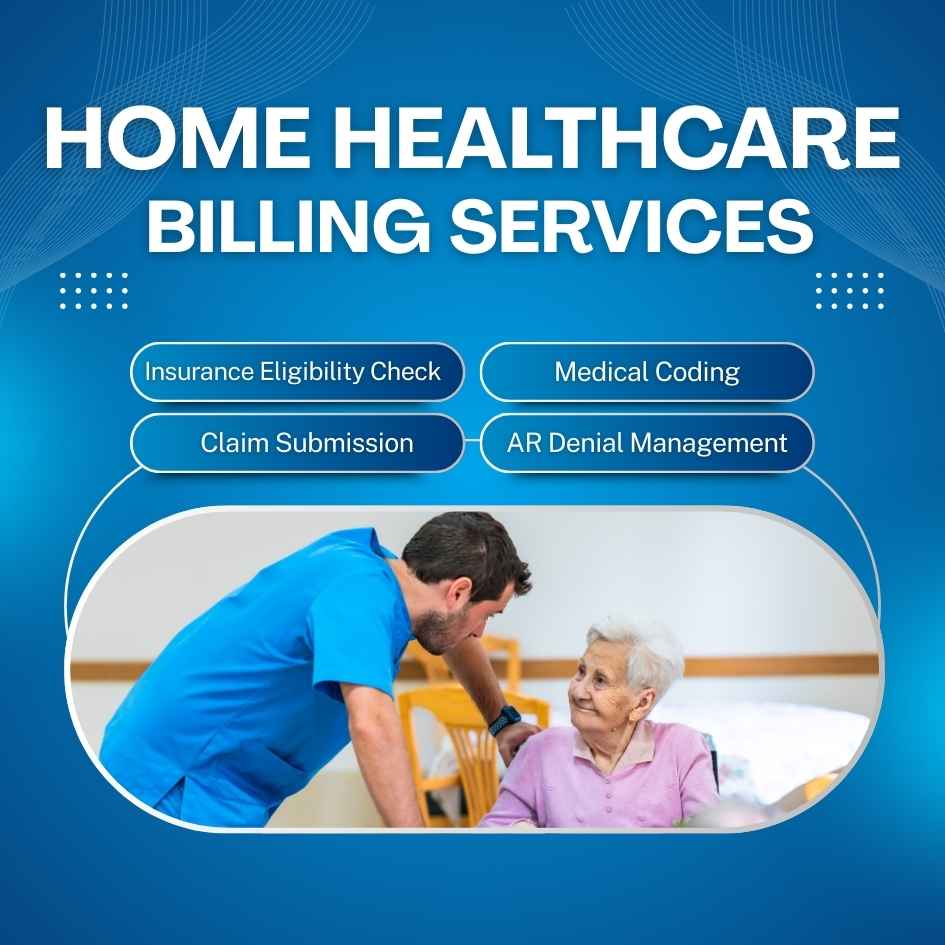 Home health billing services team managing Medicare and Medicaid claims for home health agencies