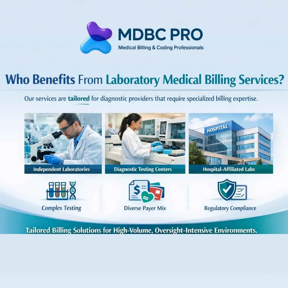 Laboratory medical billing services reviewing CPT codes and payer compliance