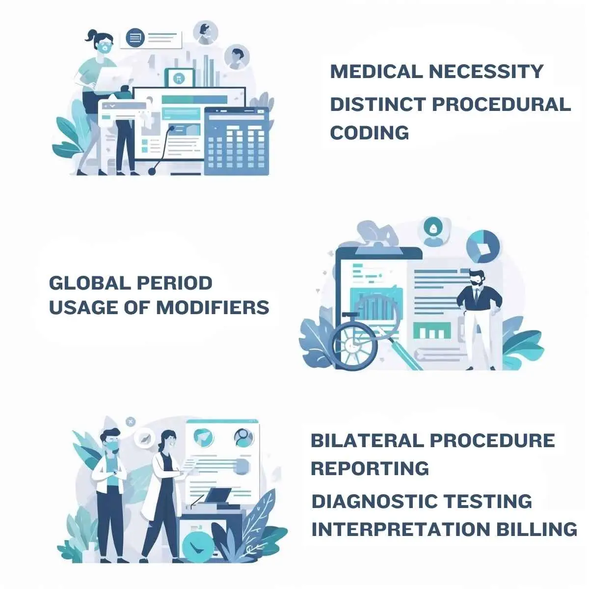 Ophthalmology billing services team managing eye care insurance claims and reimbursements