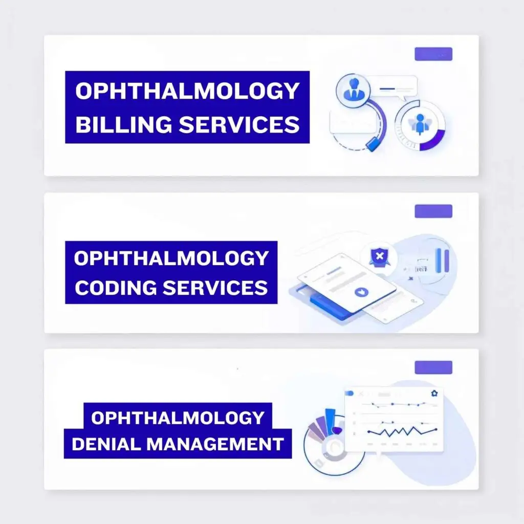 Ophthalmology medical billing services reviewing CPT coding and insurance claims for eye surgery