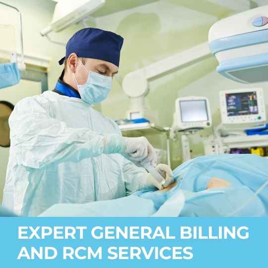 Expert general surgery billing and RCM services for surgeons including claim submission, denial management, and revenue cycle optimization.