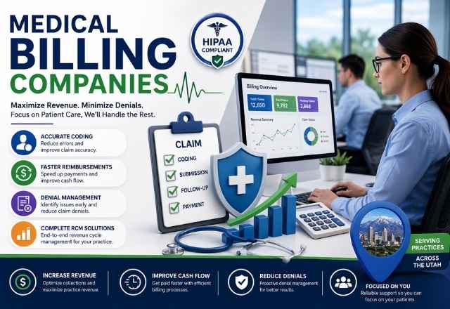 Top medical billing companies in Utah providing advanced billing and coding solutions for healthcare practices