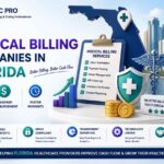 3D banner for top medical billing companies in florida featuring medical billing services, claims management, HIPAA compliance, and revenue cycle management solutions.